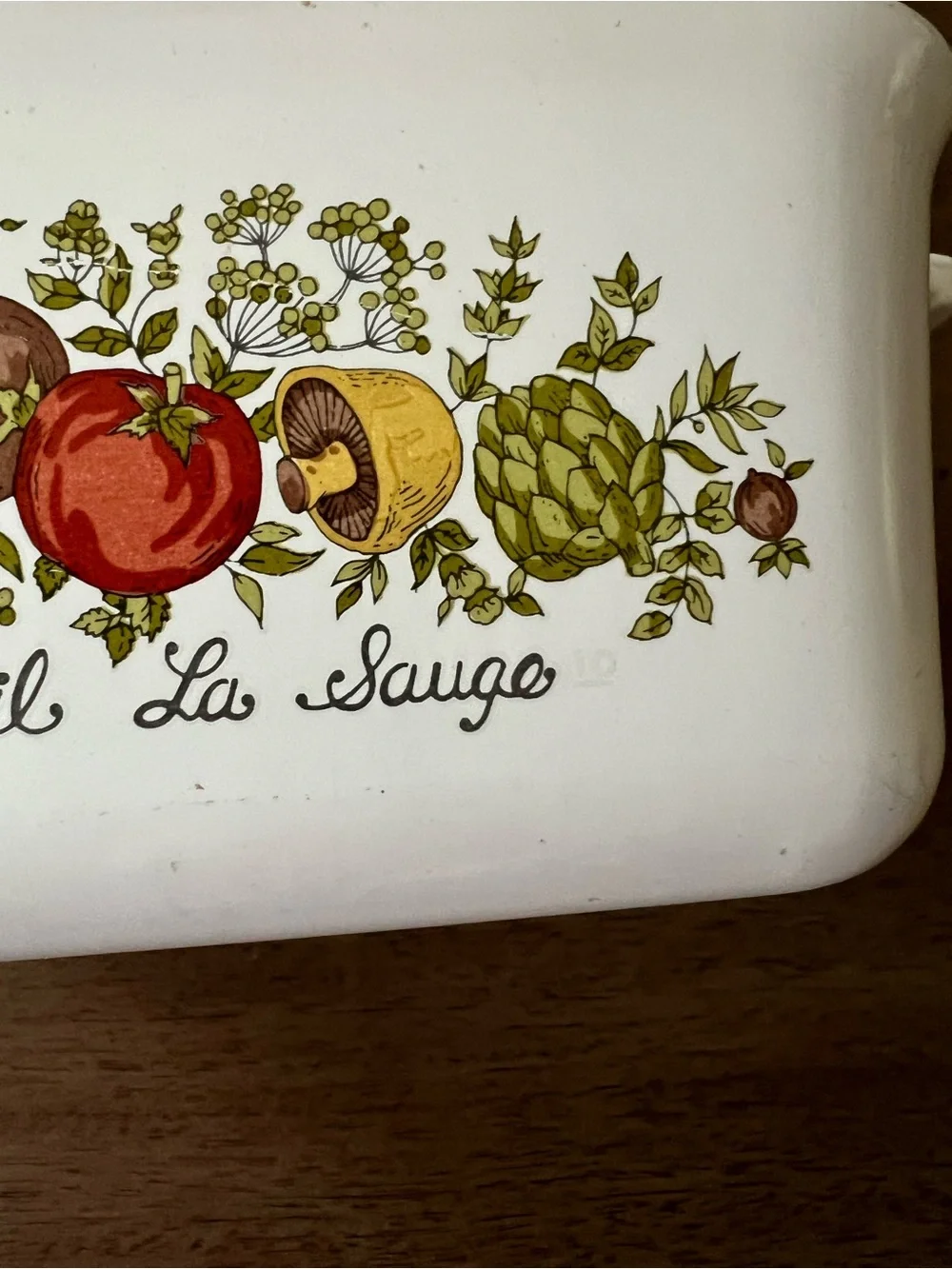 Vintage Corning Ware P-4-B  7”x5 1/2”x3” - Le Persil La Sauge 1970'S